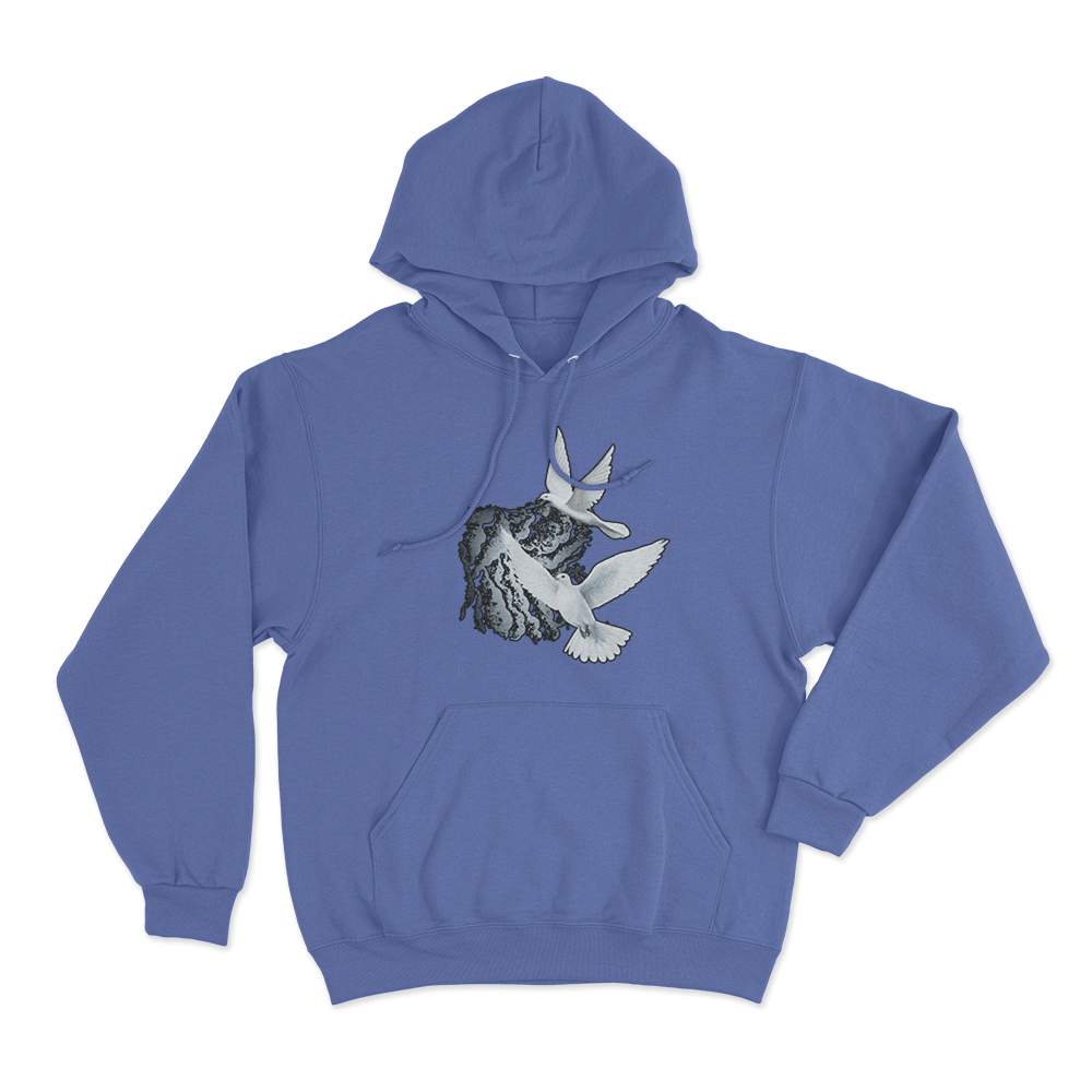 Jessica Shy Doves Unisex Hoodie Blue Jessica Shy Doves Unisex Hoodie Blue