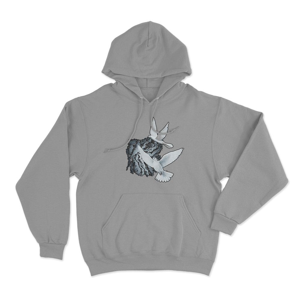 Jessica Shy Doves Unisex Hoodie Grey Jessica Shy Doves Unisex Hoodie Grey