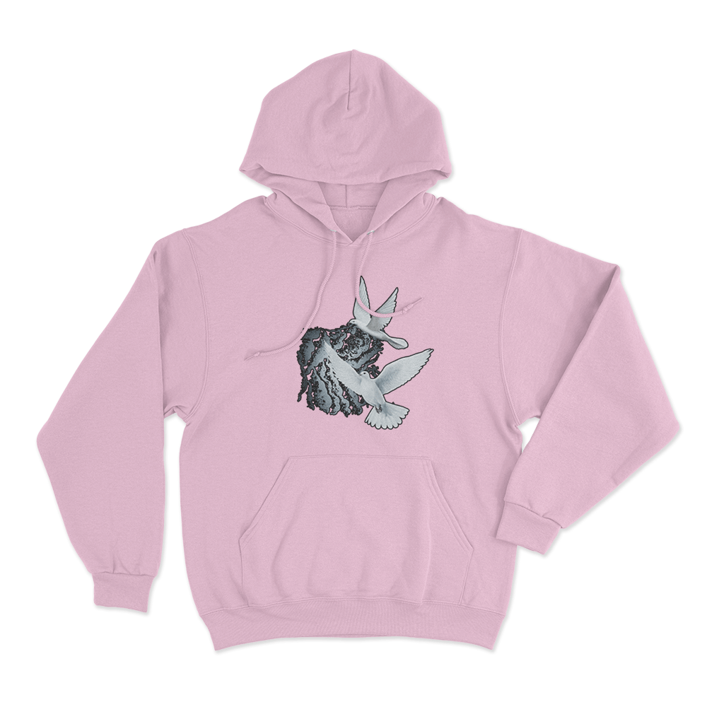 Jessica Shy Doves Unisex Hoodie Pink Jessica Shy Doves Unisex Hoodie Pink