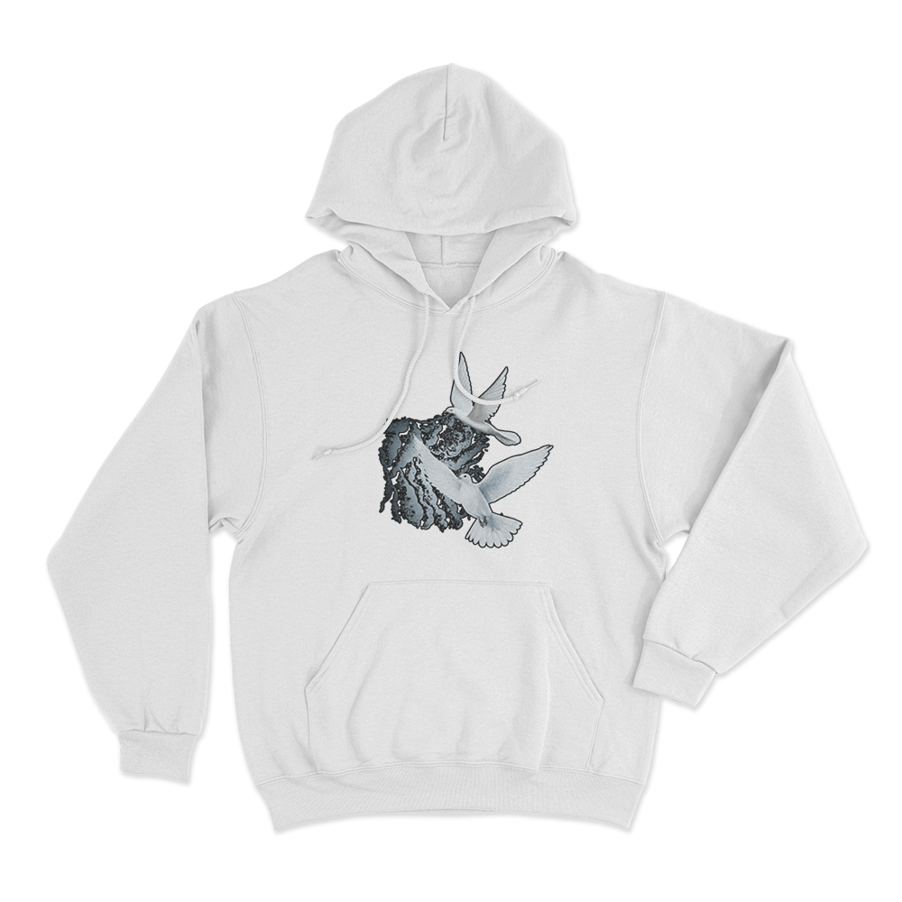 Jessica Shy Doves Unisex Hoodie White Jessica Shy Doves Unisex Hoodie White