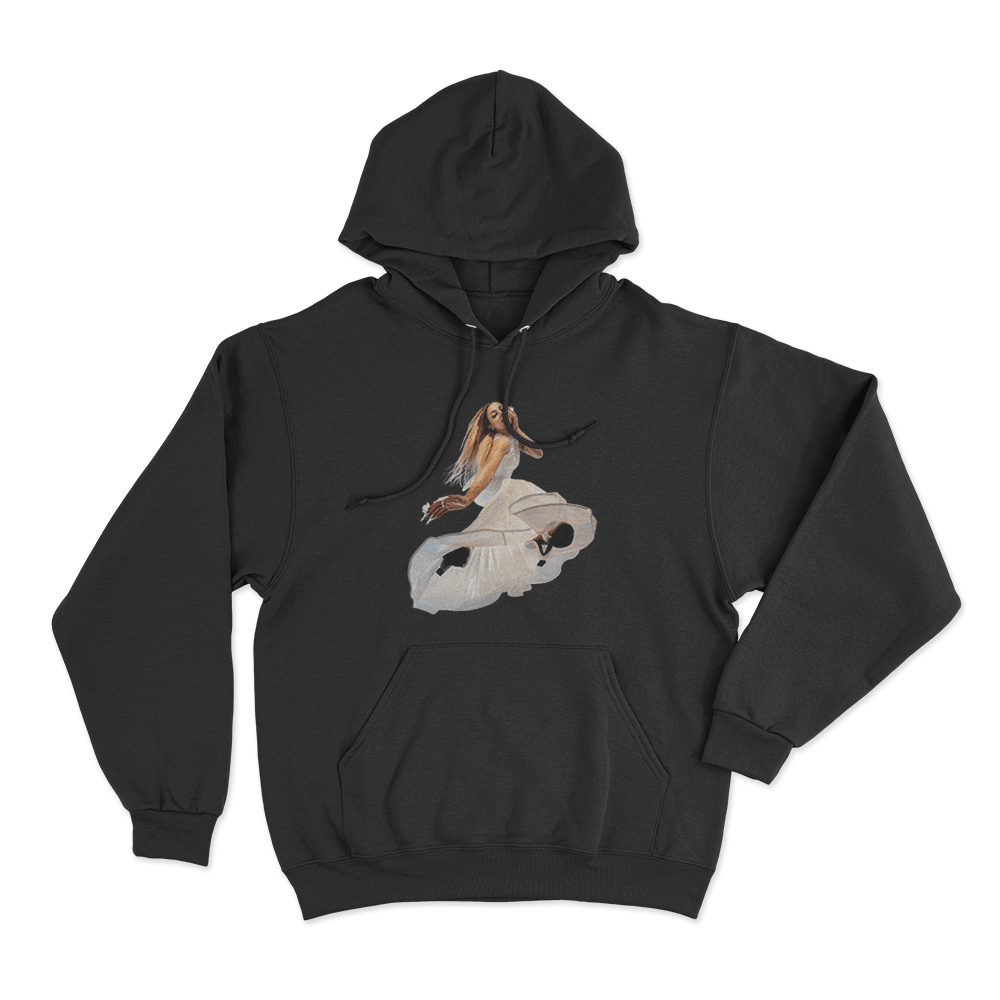 Jessica Shy Flowing Dress Unisex Hoodie Black Jessica Shy Flowing Dress Unisex Hoodie Black