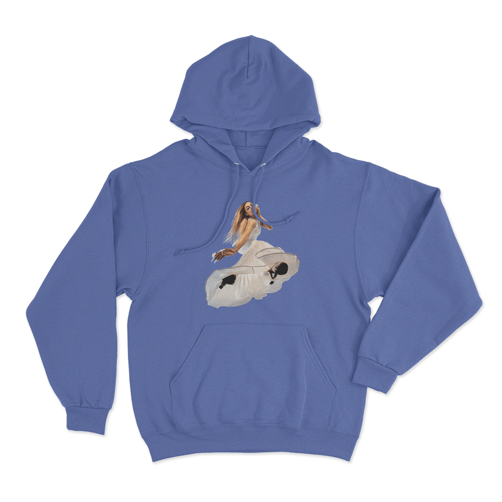 Jessica Shy Flowing Dress Unisex Hoodie Blue Jessica Shy Flowing Dress Unisex Hoodie Blue