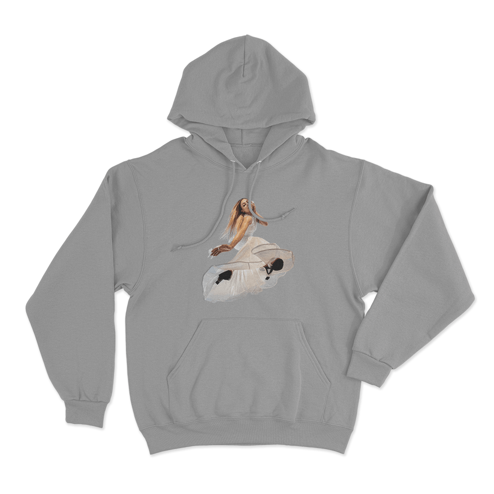Jessica Shy Flowing Dress Unisex Hoodie Grey Jessica Shy Flowing Dress Unisex Hoodie Grey
