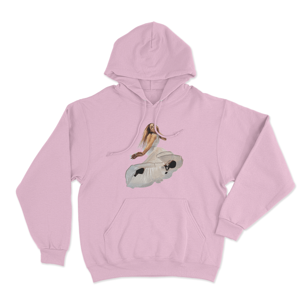 Jessica Shy Flowing Dress Unisex Hoodie Pink Jessica Shy Flowing Dress Unisex Hoodie Pink