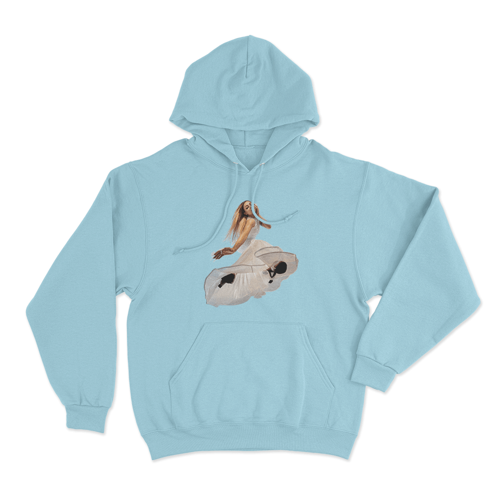 Jessica Shy Flowing Dress Unisex Hoodie Sky Blue Jessica Shy Flowing Dress Unisex Hoodie Sky Blue