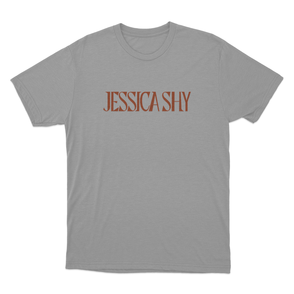 Jessica Shy Logo Unisex T Shirt Grey Jessica Shy Logo Unisex T Shirt Grey