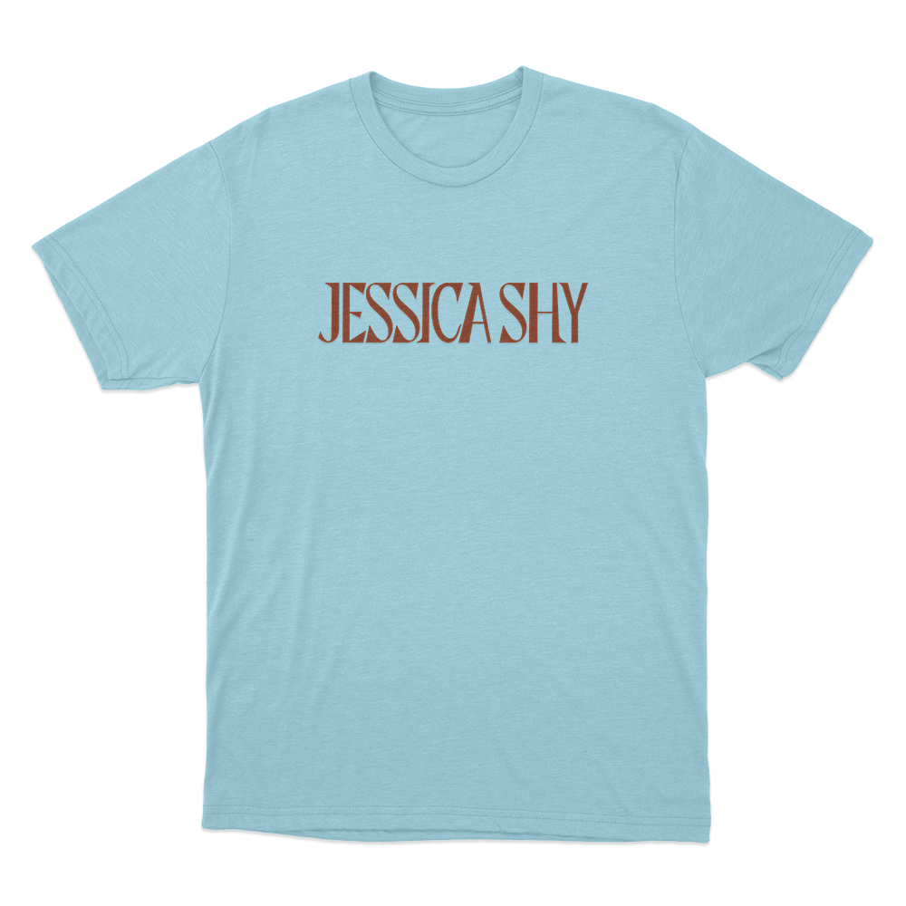 Jessica Shy Logo Unisex T Shirt Sky Blue Jessica Shy Logo Unisex T Shirt Sky Blue
