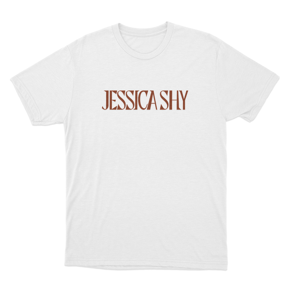 Jessica Shy Logo Unisex T Shirt White Jessica Shy Logo Unisex T Shirt White