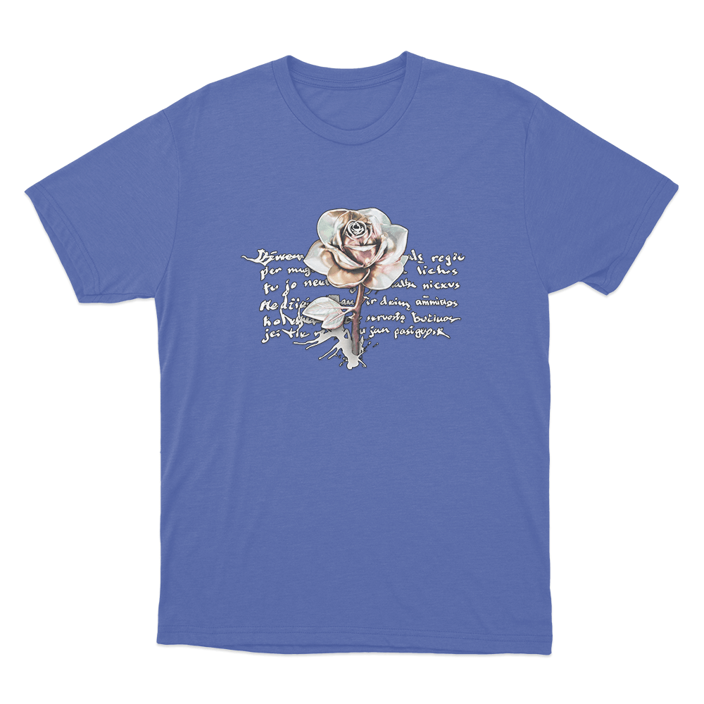 Jessica Shy Rose Unisex T Shirt Blue Jessica Shy Rose Unisex T Shirt Blue