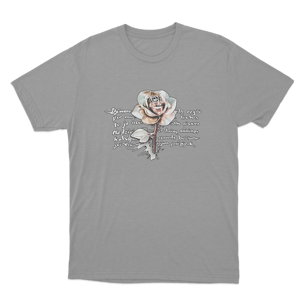 Jessica Shy Rose Unisex T Shirt Grey Jessica Shy Rose Unisex T Shirt Grey