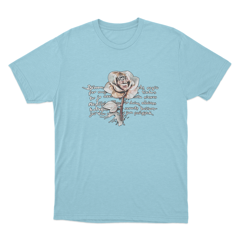 Jessica Shy Rose Unisex T Shirt Sky Blue Jessica Shy Rose Unisex T Shirt Sky Blue