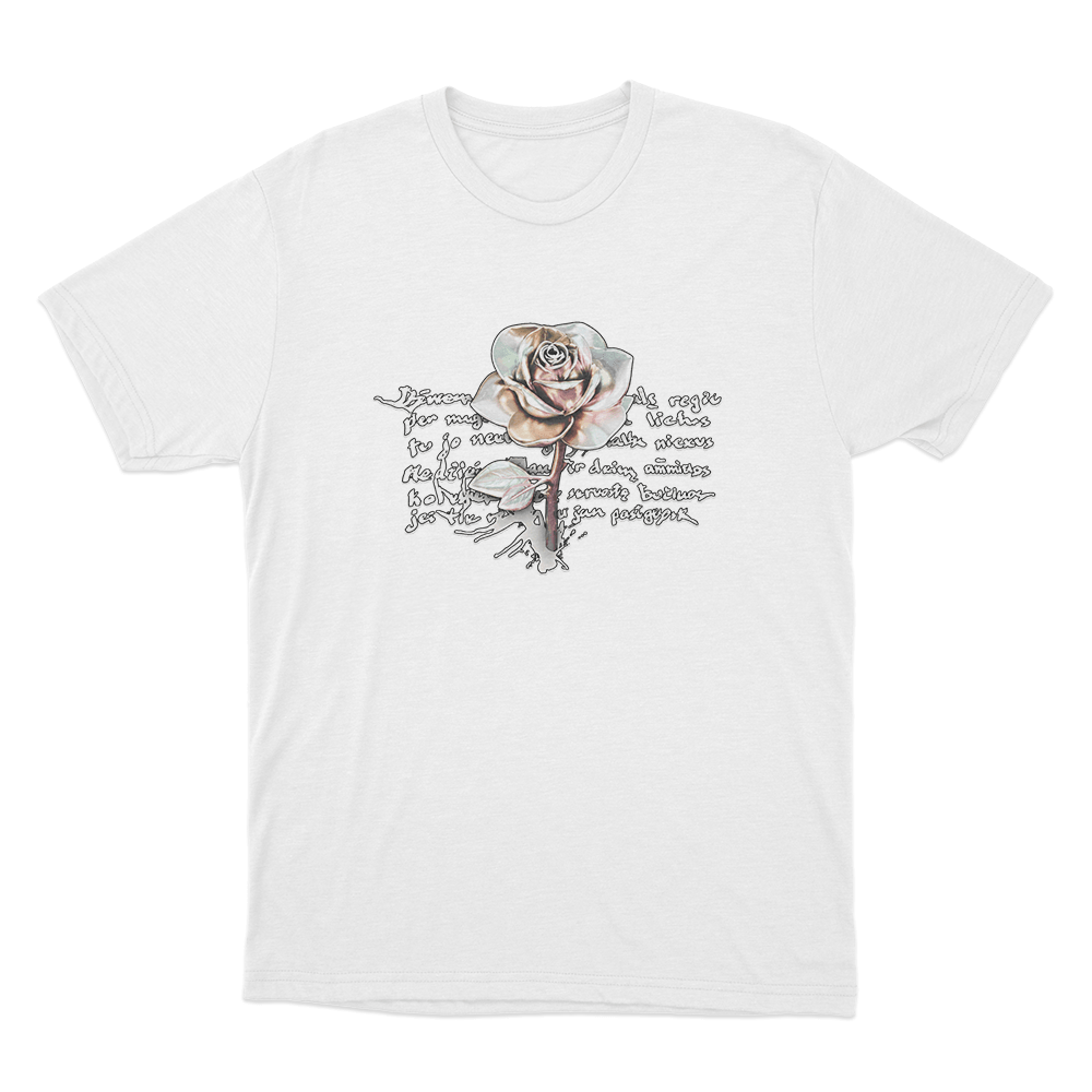 Jessica Shy Rose Unisex T Shirt White Jessica Shy Rose Unisex T Shirt White